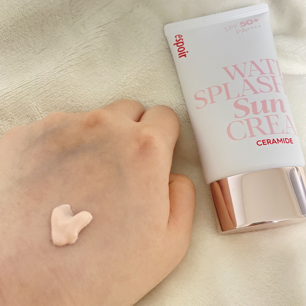 ウォータースプラッシュサンクリーム セラミド/espoir/日焼け止めクリームを使ったクチコミ（3枚目）