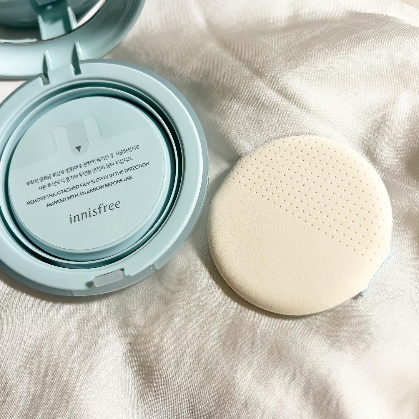 ノーセバム パウダー クッション/innisfree/クッションファンデーションを使ったクチコミ(4枚目)