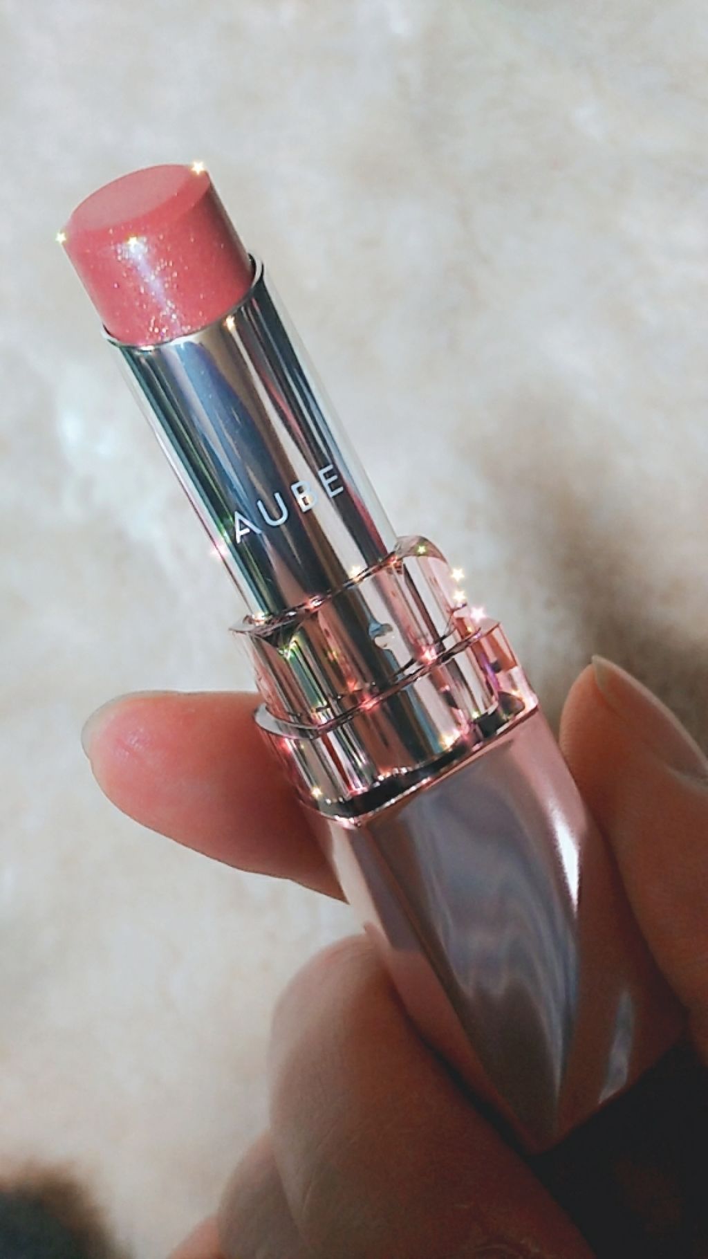 なめらか質感ひと塗りルージュ/AUBE/口紅を使ったクチコミ（1枚目）