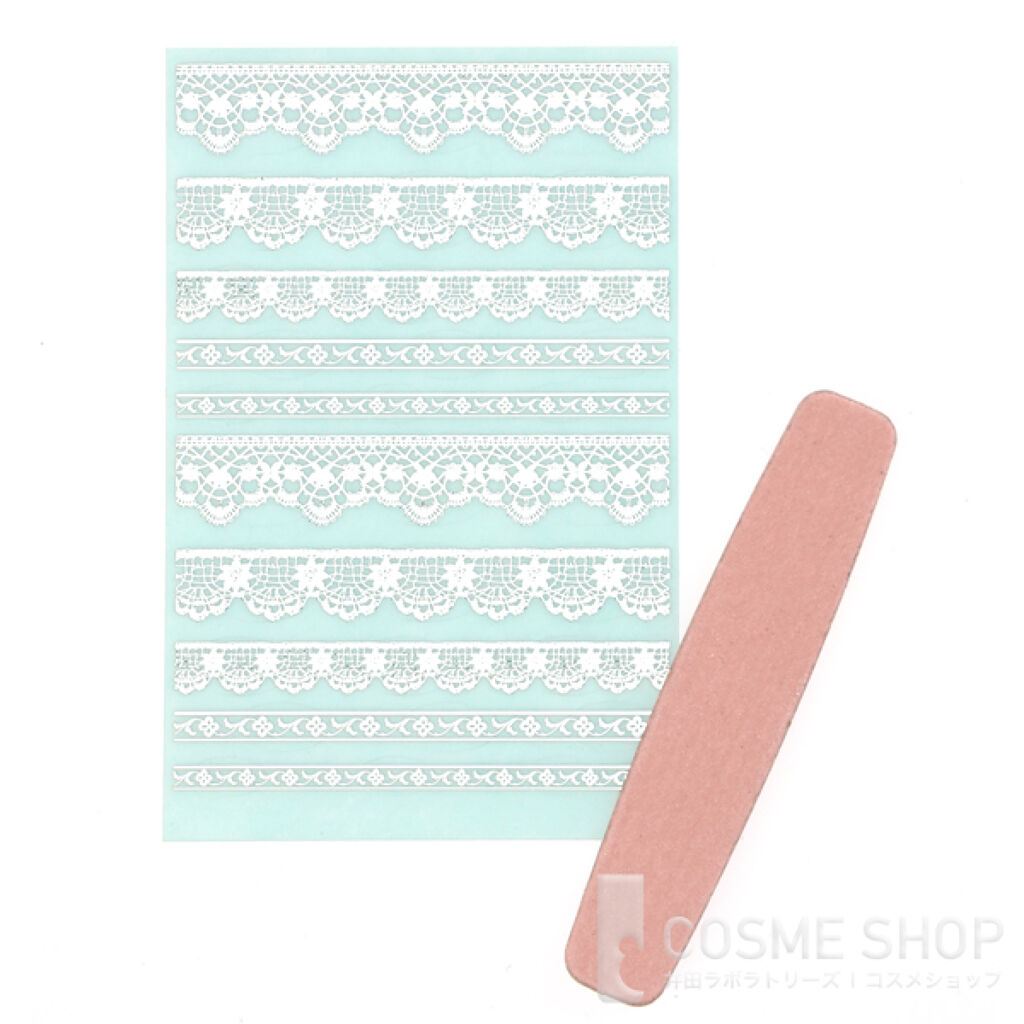 割れ爪シール レース柄 WH