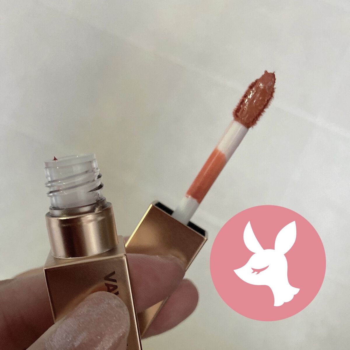 ハートウィンドウリップティントベルベットタイプ 01 ダリアベルベット/VAVI MELLO/口紅を使ったクチコミ（2枚目）