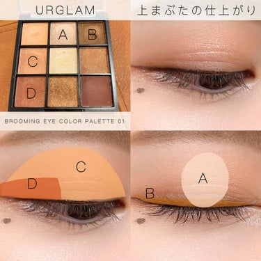 UR GLAM　BLOOMING EYE COLOR PALETTE/U R GLAM/アイシャドウパレットを使ったクチコミ（2枚目）