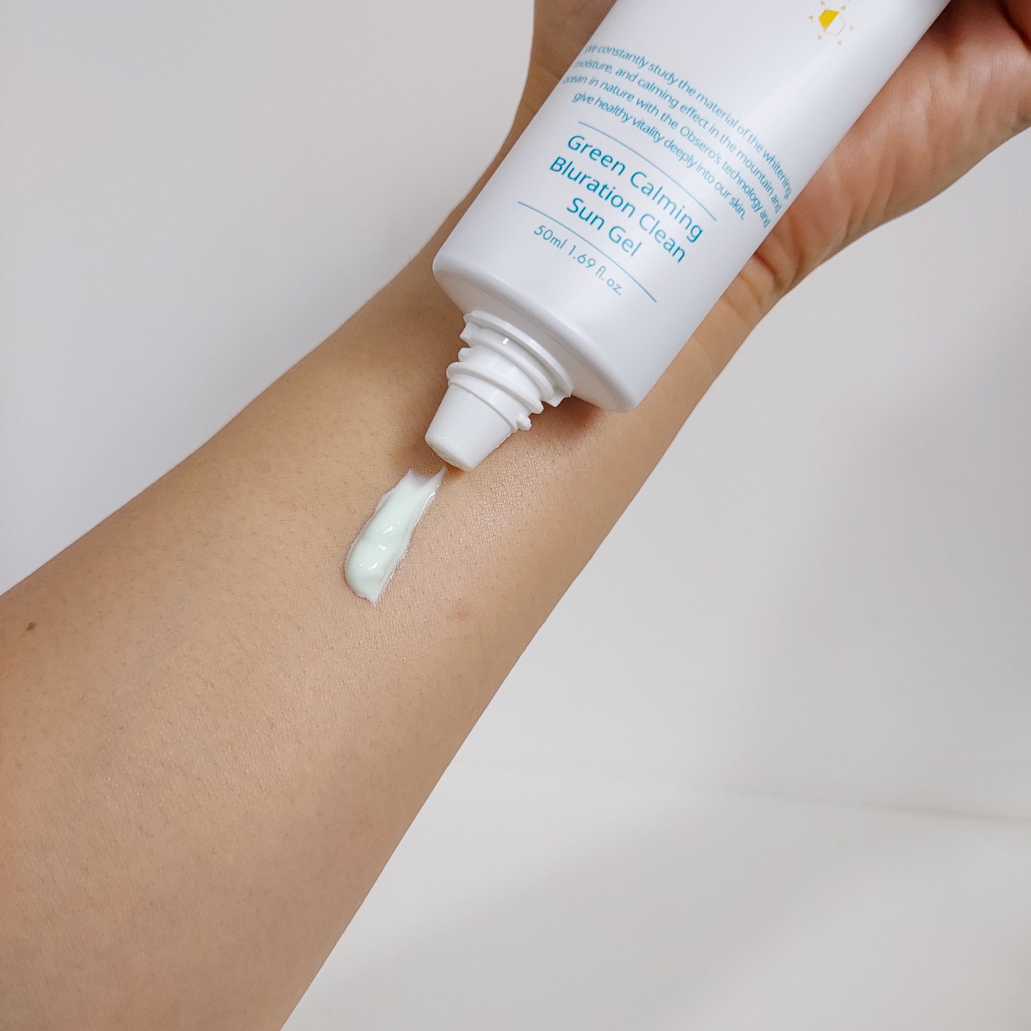 グリーンカーミングブルーレーションクリーンサンジェル/obsero/日焼け止めジェルを使ったクチコミ（2枚目）