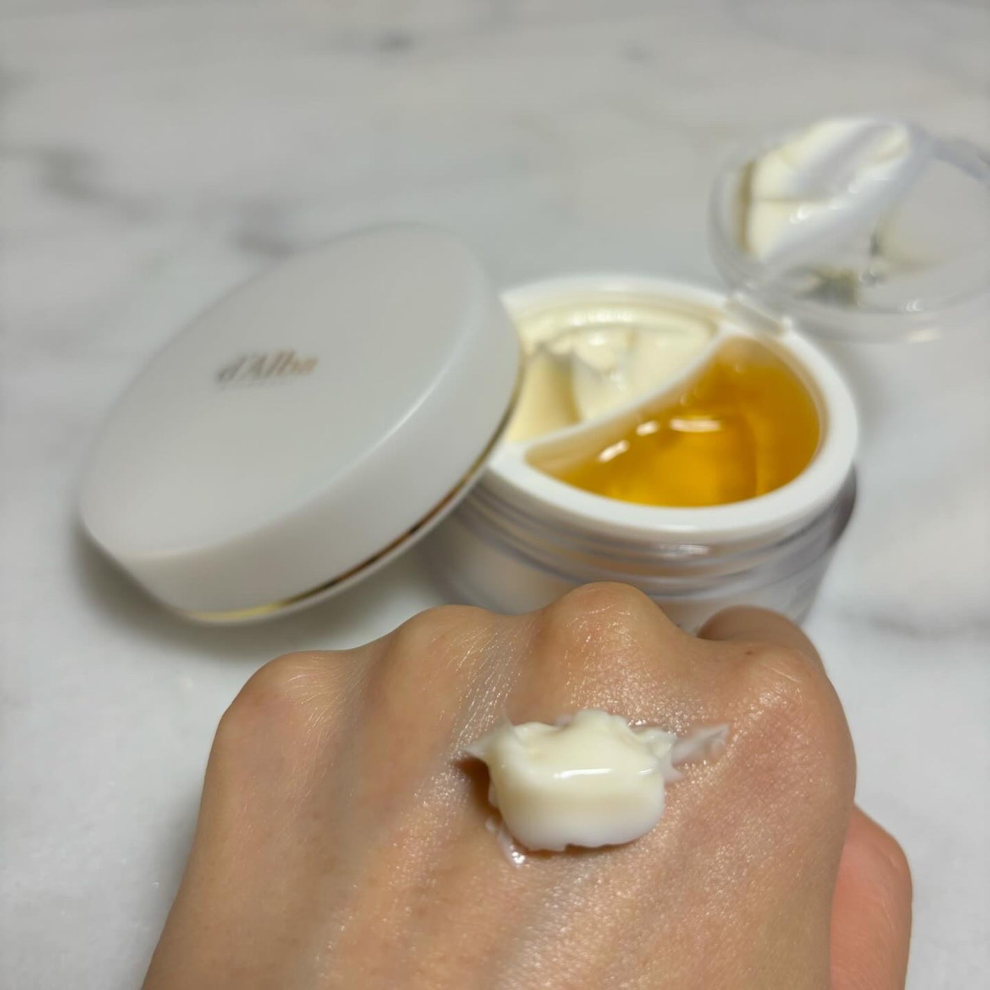 ホワイトトリュフダブルセラムアンドクリーム/ダルバ/フェイスクリームを使ったクチコミ(7枚目)