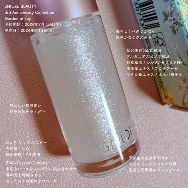 ピュア リップ ラスター EX04 Crystal Confetti/SNIDEL BEAUTY/リップグロスを使ったクチコミ（2枚目）