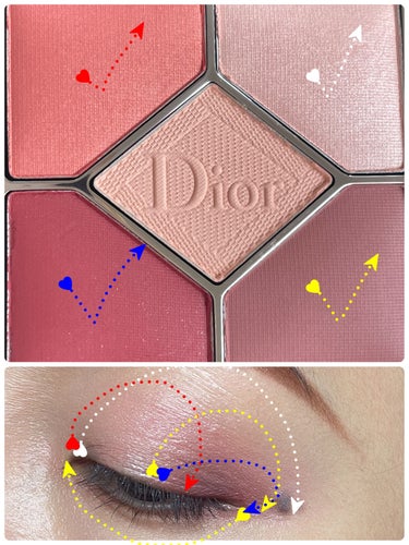 【旧】サンク クルール クチュール 729 ローザ ムタビリス/Dior/パウダーアイシャドウを使ったクチコミ（3枚目）