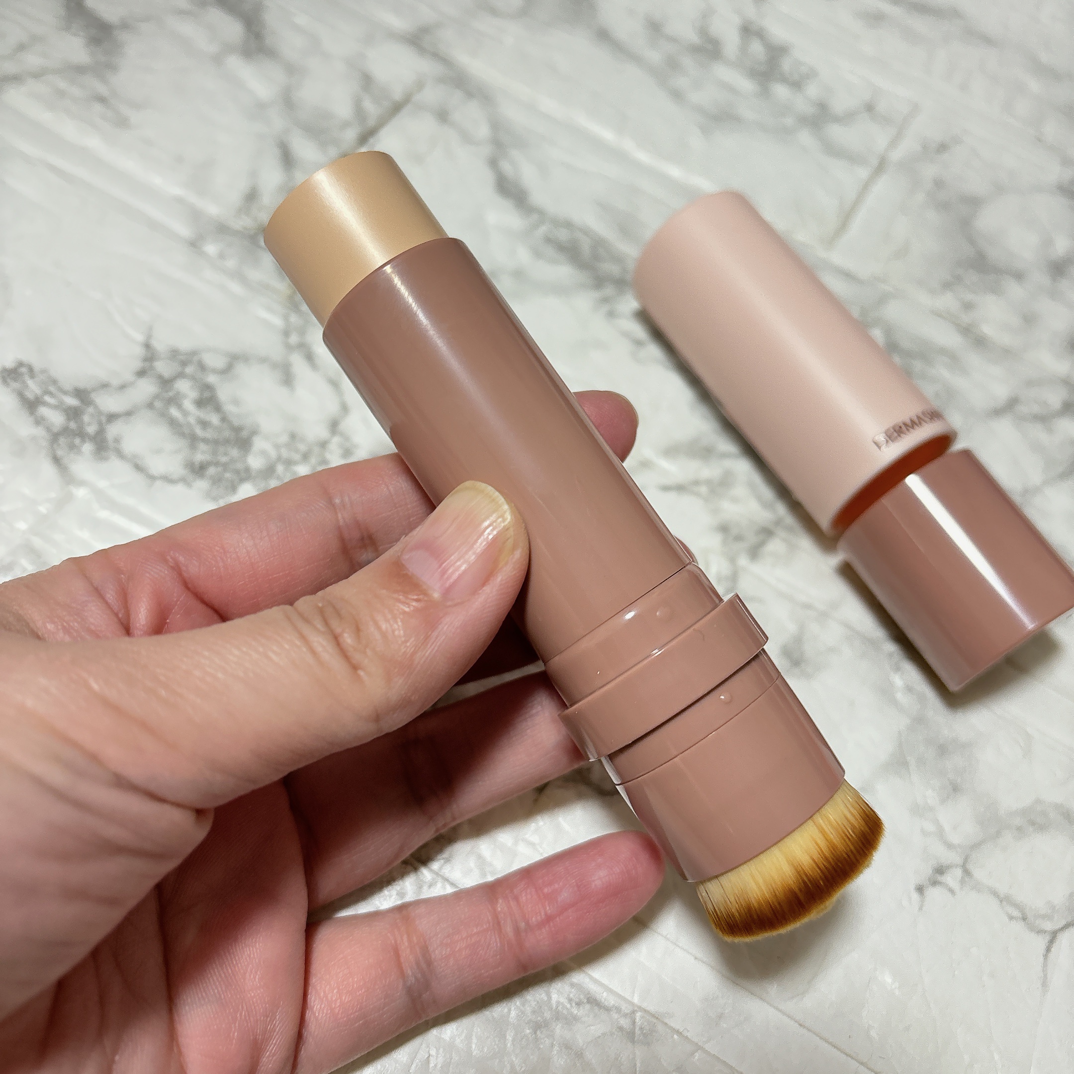 ヴィーガンナチュラルカバースティックファンデーション/DERMASHARE/その他ファンデーションを使ったクチコミ（2枚目）