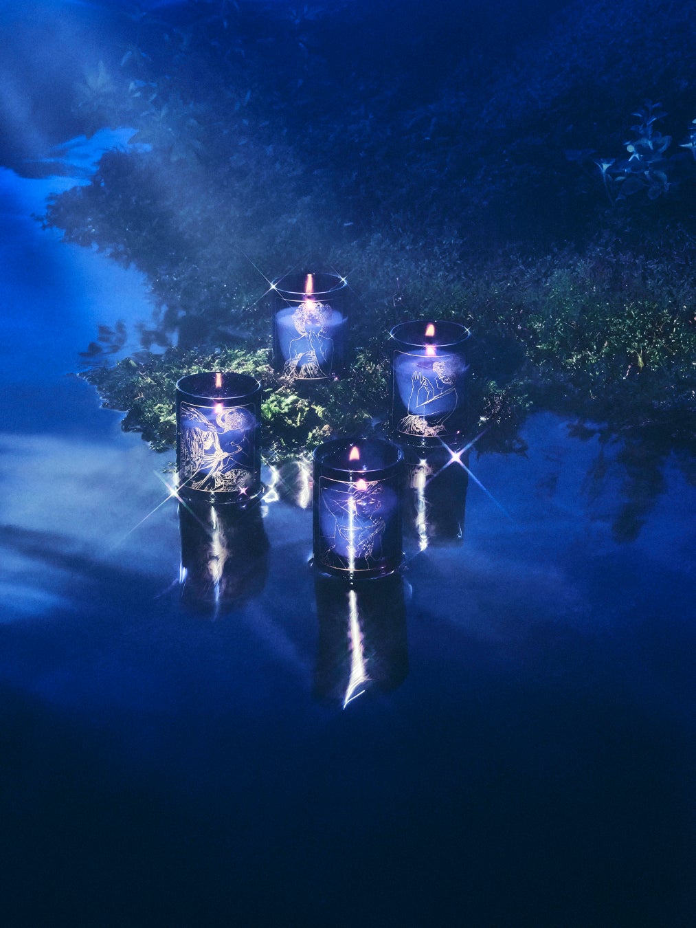 ミュシャ ミニキャンドルボックス 月と星