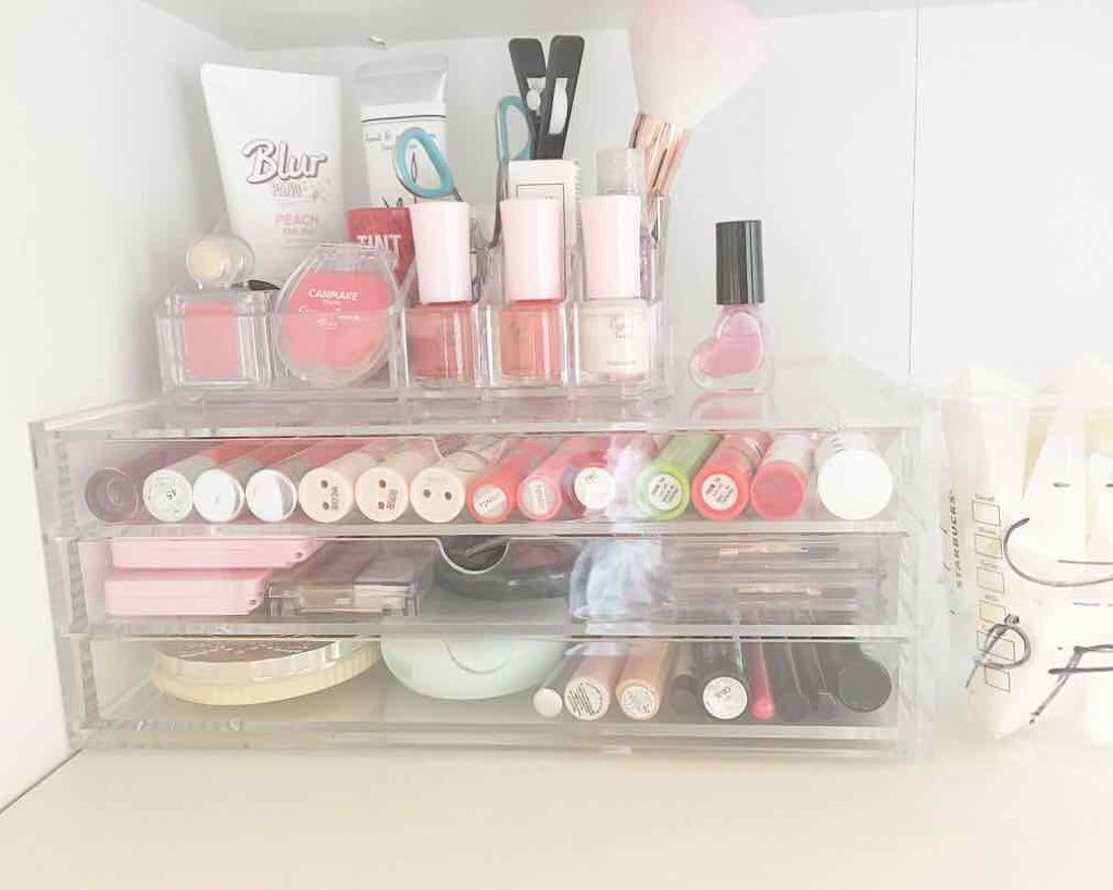 重なるアクリルケース横型3段/無印良品/その他化粧小物を使ったクチコミ（1枚目）