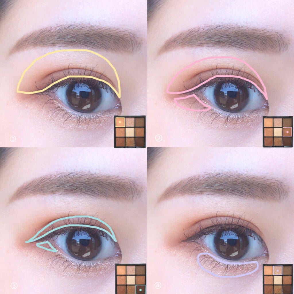 UR GLAM BLOOMING EYE COLOR PALETTE/U R GLAM/アイシャドウパレットを使ったクチコミ(2枚目)