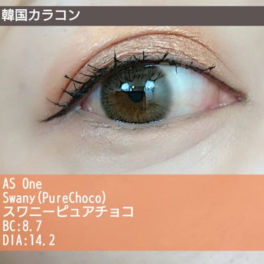 スワニーピュアチョコ(Swany Pure Choco)/OLOLA/カラーコンタクトレンズを使ったクチコミ（1枚目）