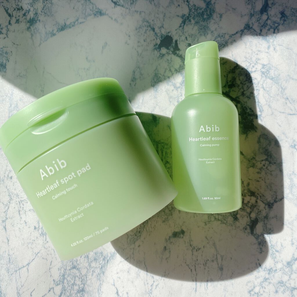※
Abib 
Heartleaf essence
Heartleaf spot pad
⁡
Abibはシートマスクが大好きでめちゃくちゃ愛用していて韓国行くたびににオリヤンで買い占めてた思い出🇰🇷✈️
⁡
今回はそんな愛してやまないa