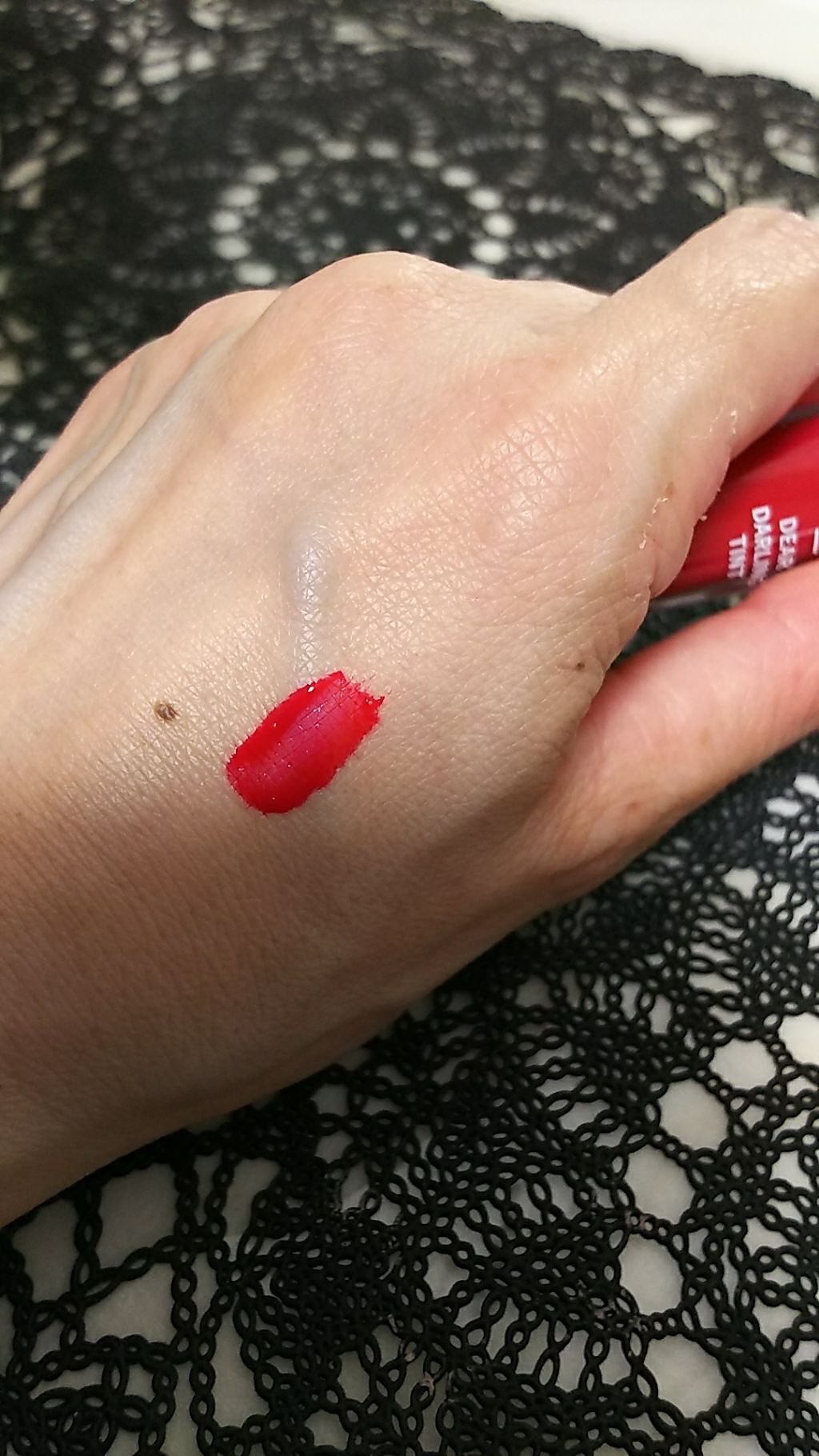 ディアダーリン ウォータージェルティント PK007 （生産終了）/ETUDE/リップティントを使ったクチコミ（2枚目）