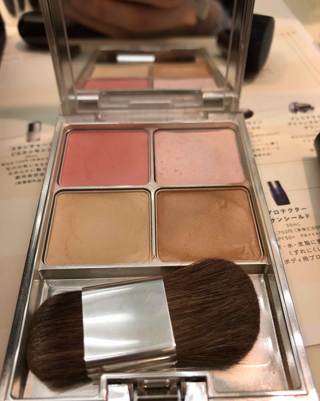 シャイニングパウダーチークデュオ/ETUDE/パウダーチークを使ったクチコミ（3枚目）