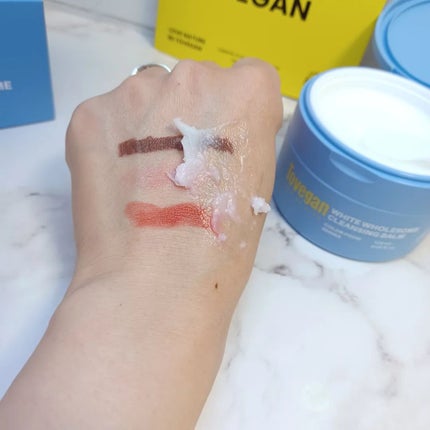 カラーフードシリーズホワイトホールサムクレンジングバーム/Tovegan/クレンジングバームを使ったクチコミ(3枚目)