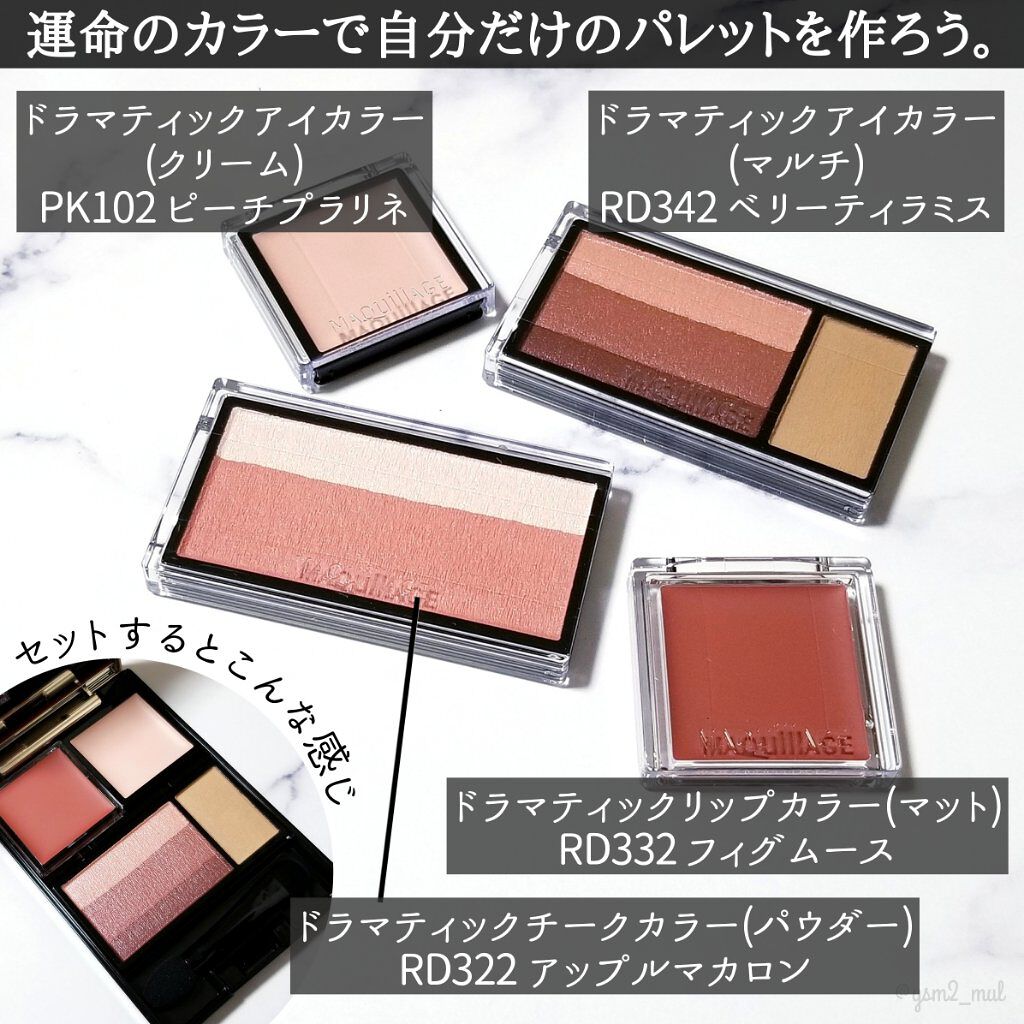 ドラマティックアイカラー (マルチ) RD342 ベリーティラミス/マキアージュ/マルチパレットを使ったクチコミ（2枚目）