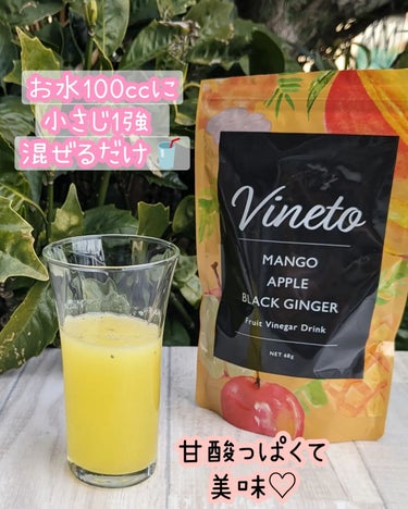 Vineto フルーツビネガーダイエットのクチコミ「最近、食べ過ぎた時によく利用しているVineto。
ヨーグルトにかけて食べたり、1食置き換えに.....」（2枚目）