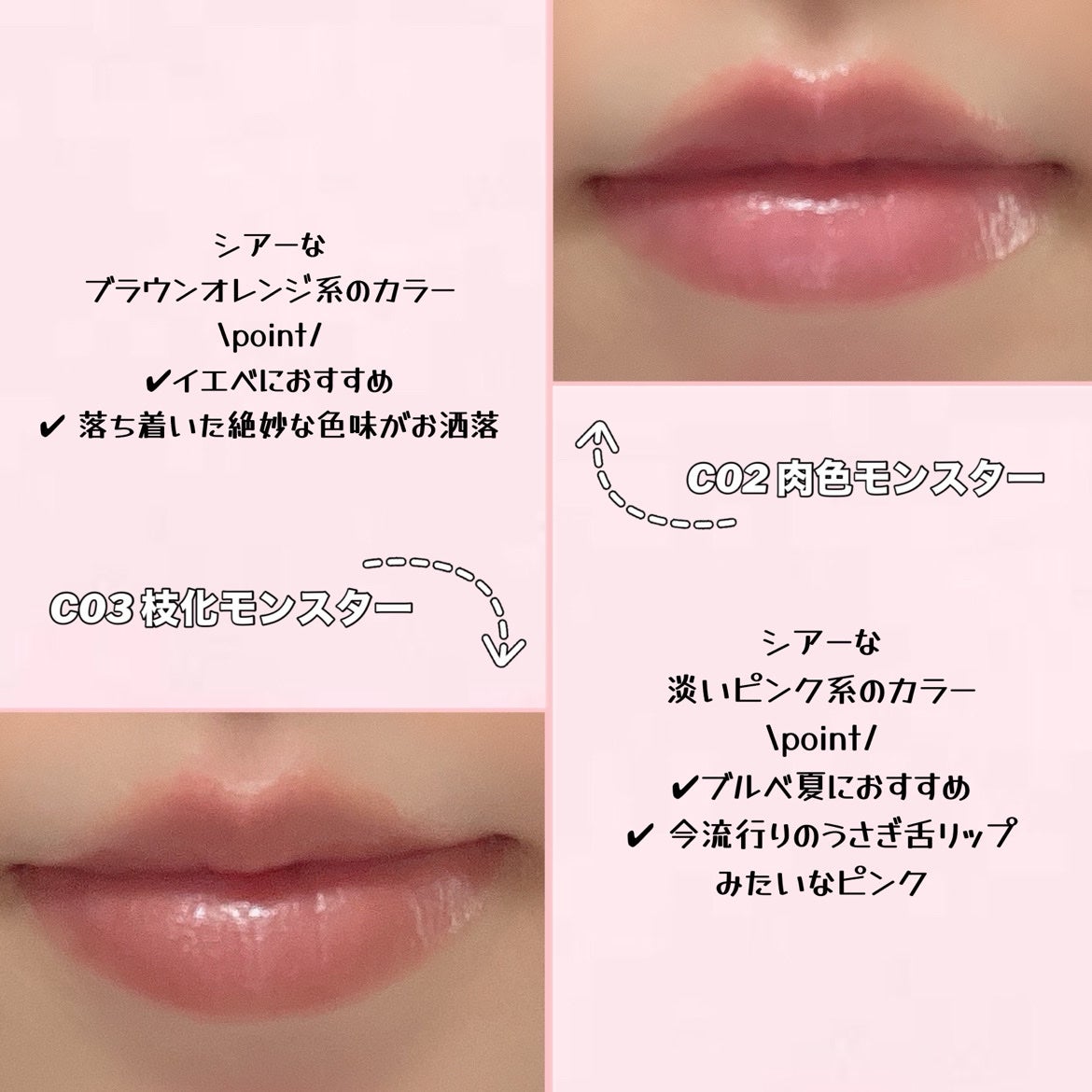 リップモンスター クリアトーン/KATE/口紅を使ったクチコミ(4枚目)