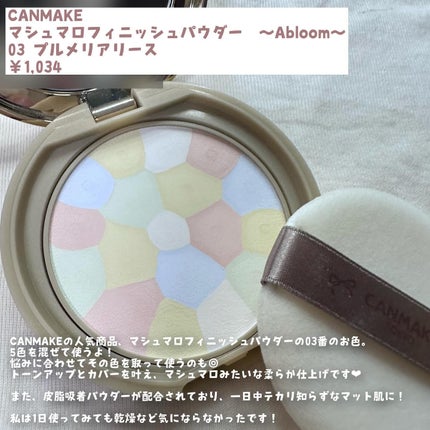 マシュマロフィニッシュパウダー ~Abloom~/キャンメイク/プレストパウダーを使ったクチコミ(2枚目)
