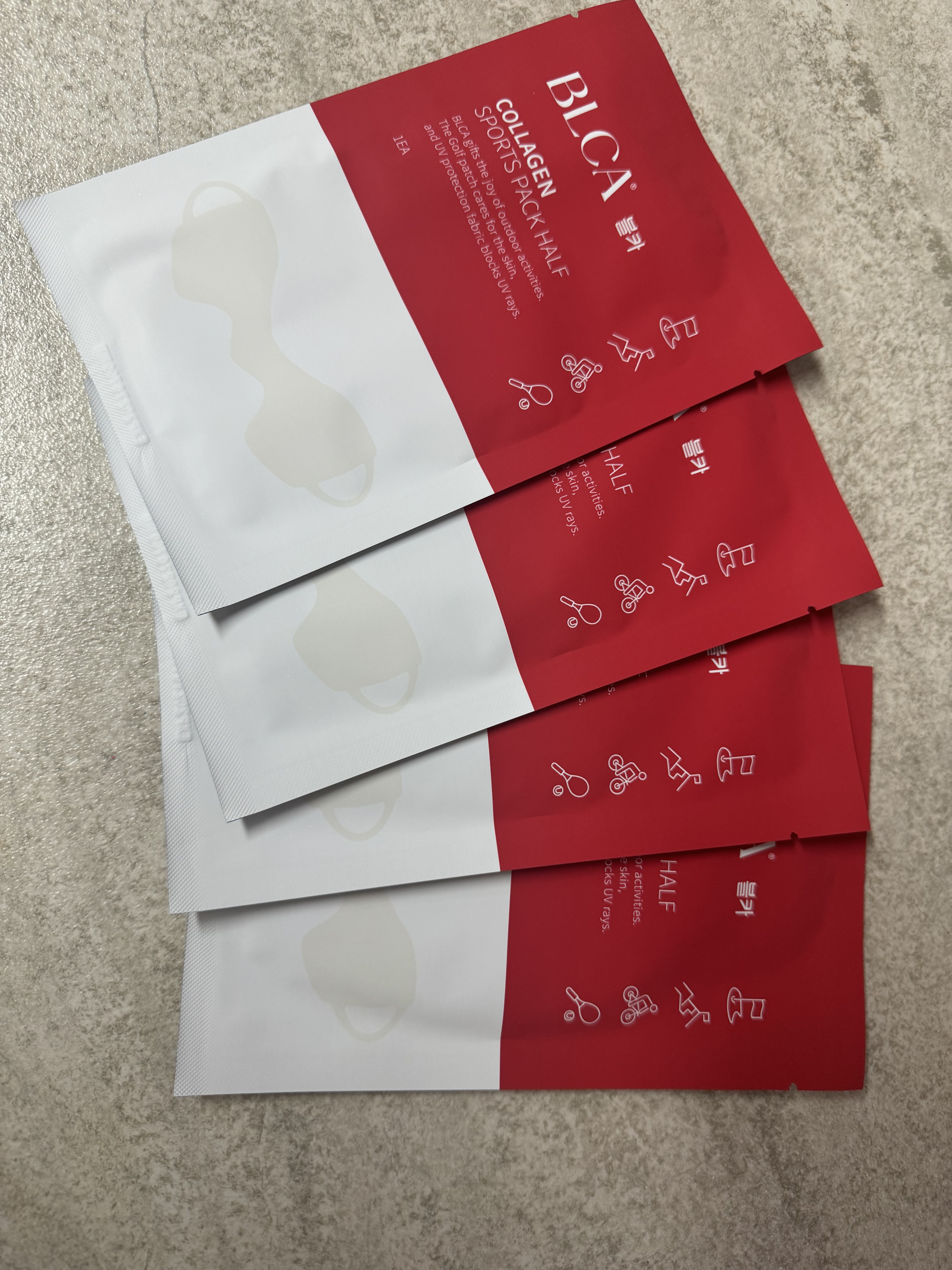 ブルカコラーゲン ゴルフマスクパックハーフ/BLCA/シートマスク・パックを使ったクチコミ（2枚目）