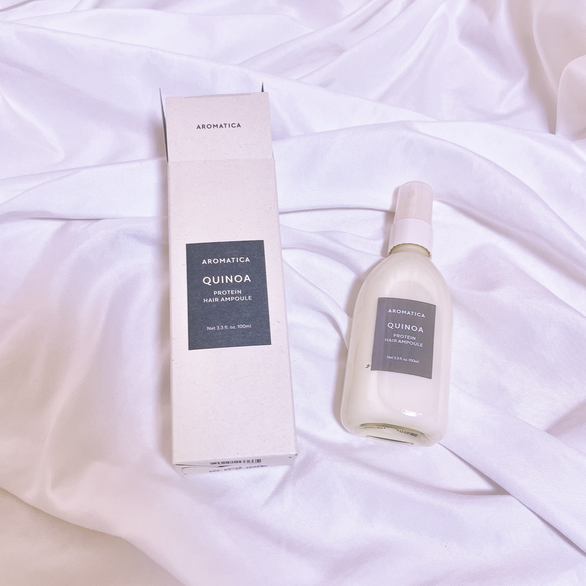 キヌアプロティンアンプル/AROMATICA/アウトバストリートメントを使ったクチコミ（2枚目）
