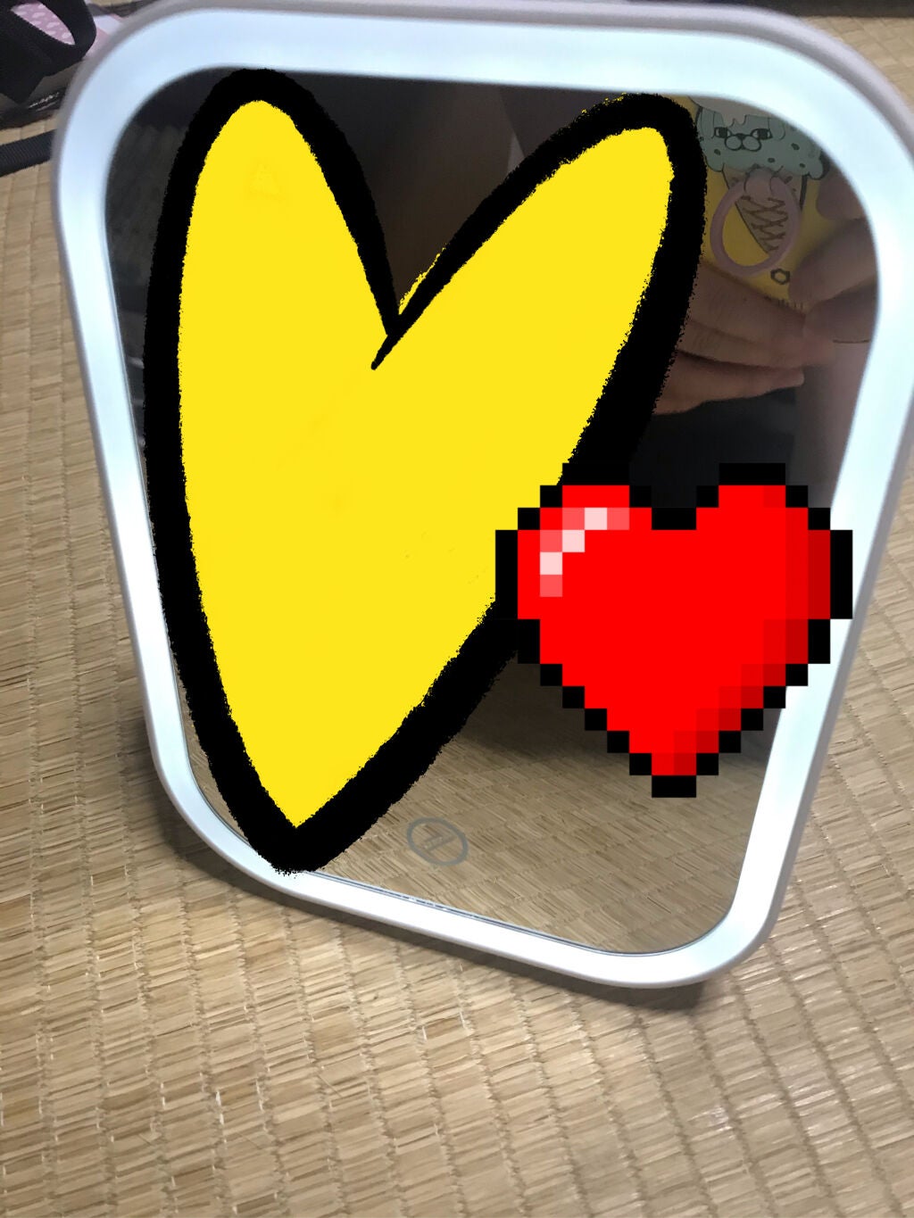 枠が光るLED付ミラー スクエア/DAISO/その他化粧小物を使ったクチコミ(1枚目)