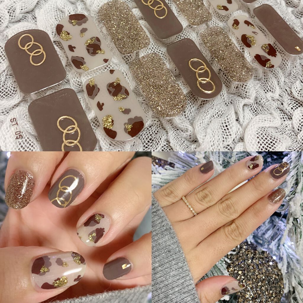 ネイルシール/Qoo10/ネイルシールを使ったクチコミ(2枚目)