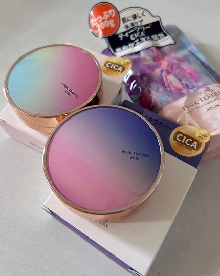 ピンクティーツリーカバークッション/APLIN/クッションファンデーションを使ったクチコミ(8枚目)