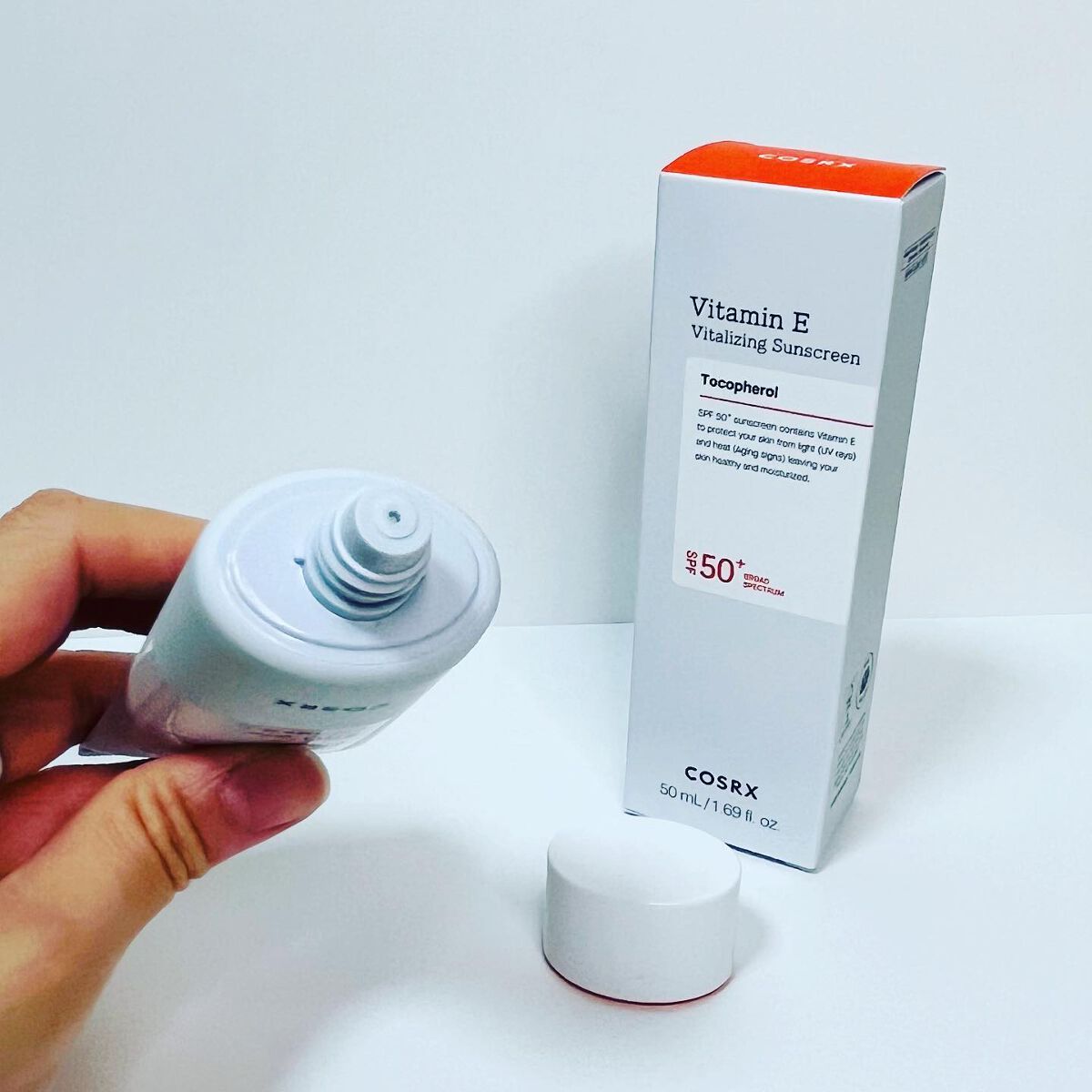 ビタミンEバイタライジングUVクリーム　SFP50＋/COSRX/日焼け止めクリームを使ったクチコミ（2枚目）