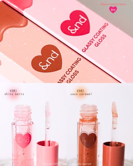 グラッシーコーティンググロス/&nd by rom&nd/リップグロスを使ったクチコミ(3枚目)