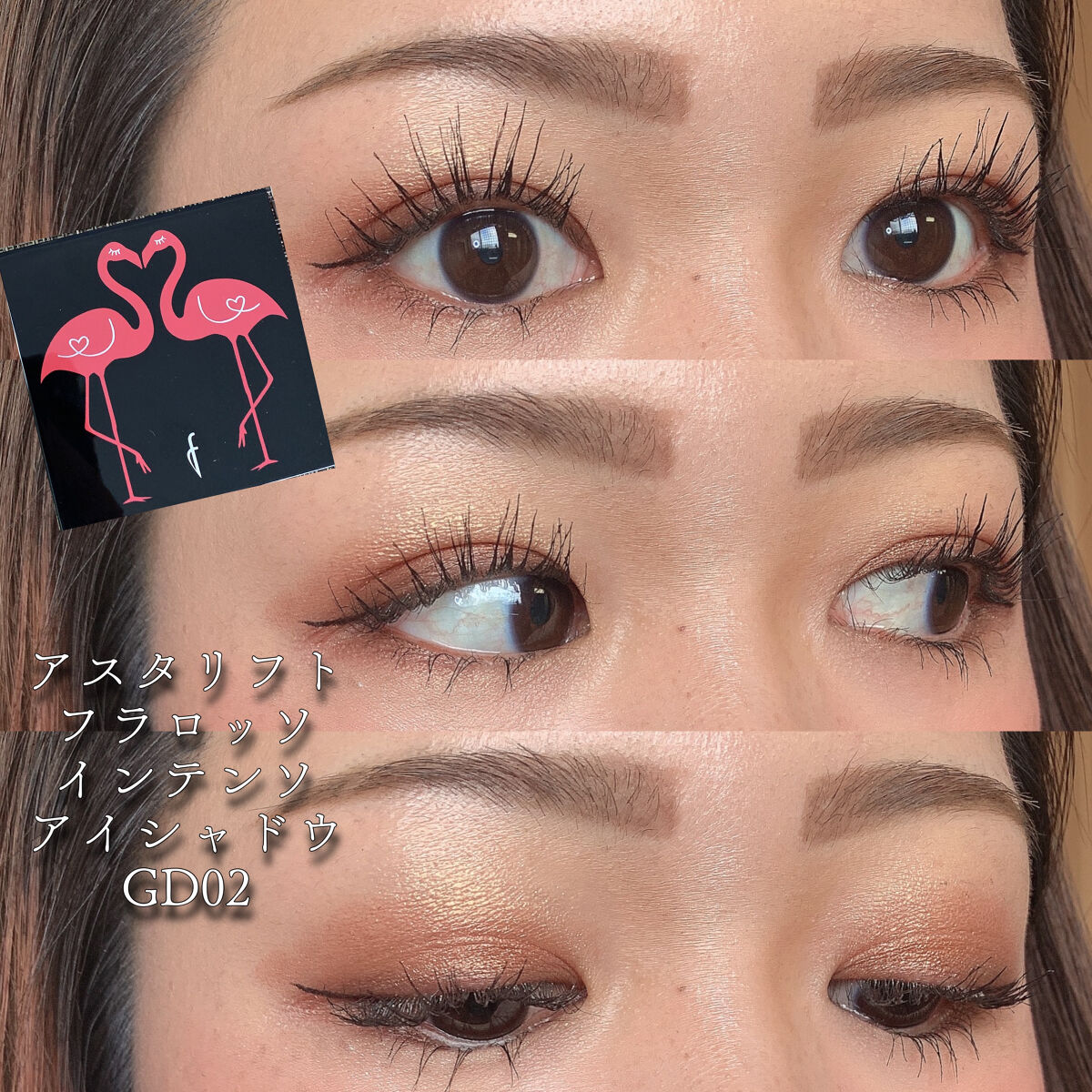フラロッソ インテンソ アイシャドウ GD02/アスタリフト/アイシャドウパレットを使ったクチコミ（1枚目）