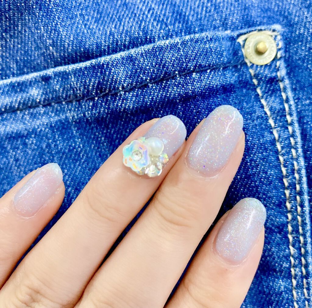 #ラメネイル,#ビジューネイル,#セルフネイル,#セルフジェルネイル,#シンプルネイルのネイルデザイン