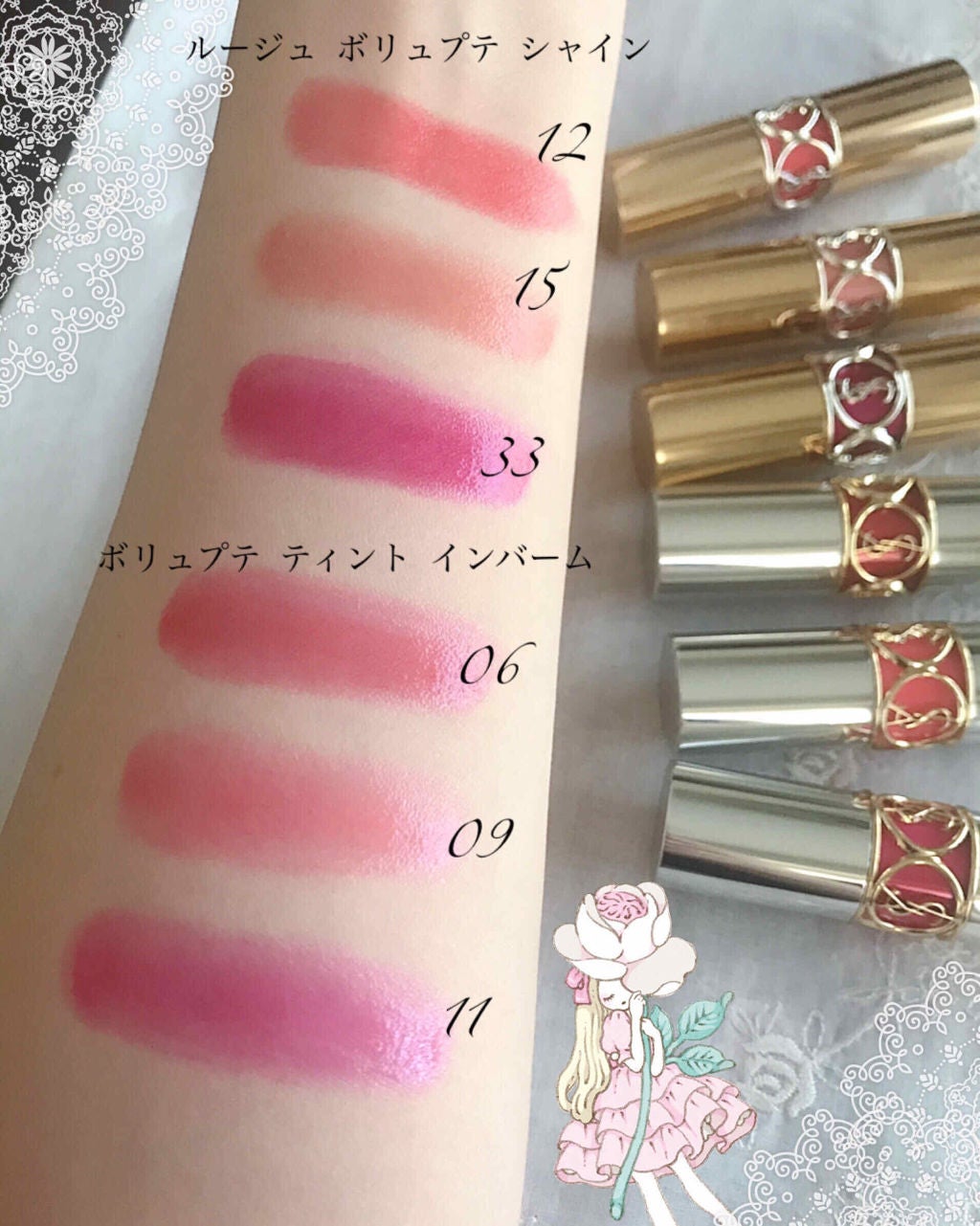 ルージュ ヴォリュプテ シャイン/YVES SAINT LAURENT BEAUTE/口紅を使ったクチコミ(4枚目)