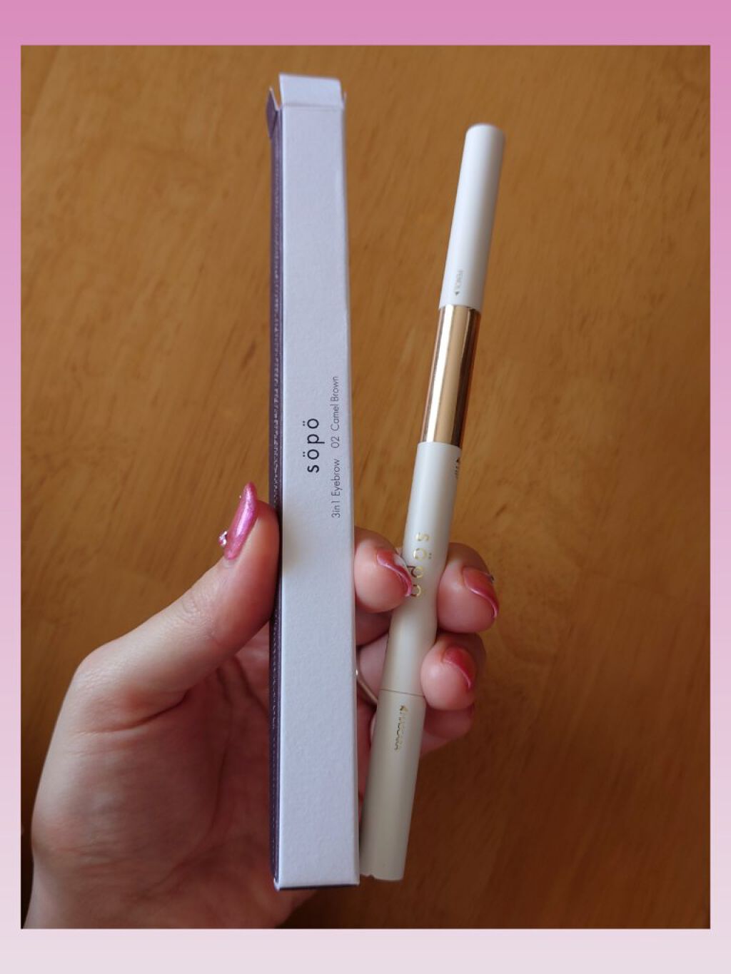 3 in 1 アイブロウ 02 キャメルブラウン/sopo/アイブロウペンシルを使ったクチコミ（1枚目）