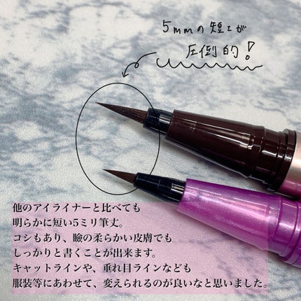 「密着アイライナー」ショート筆リキッド/デジャヴュ/リキッドアイライナーを使ったクチコミ(2枚目)