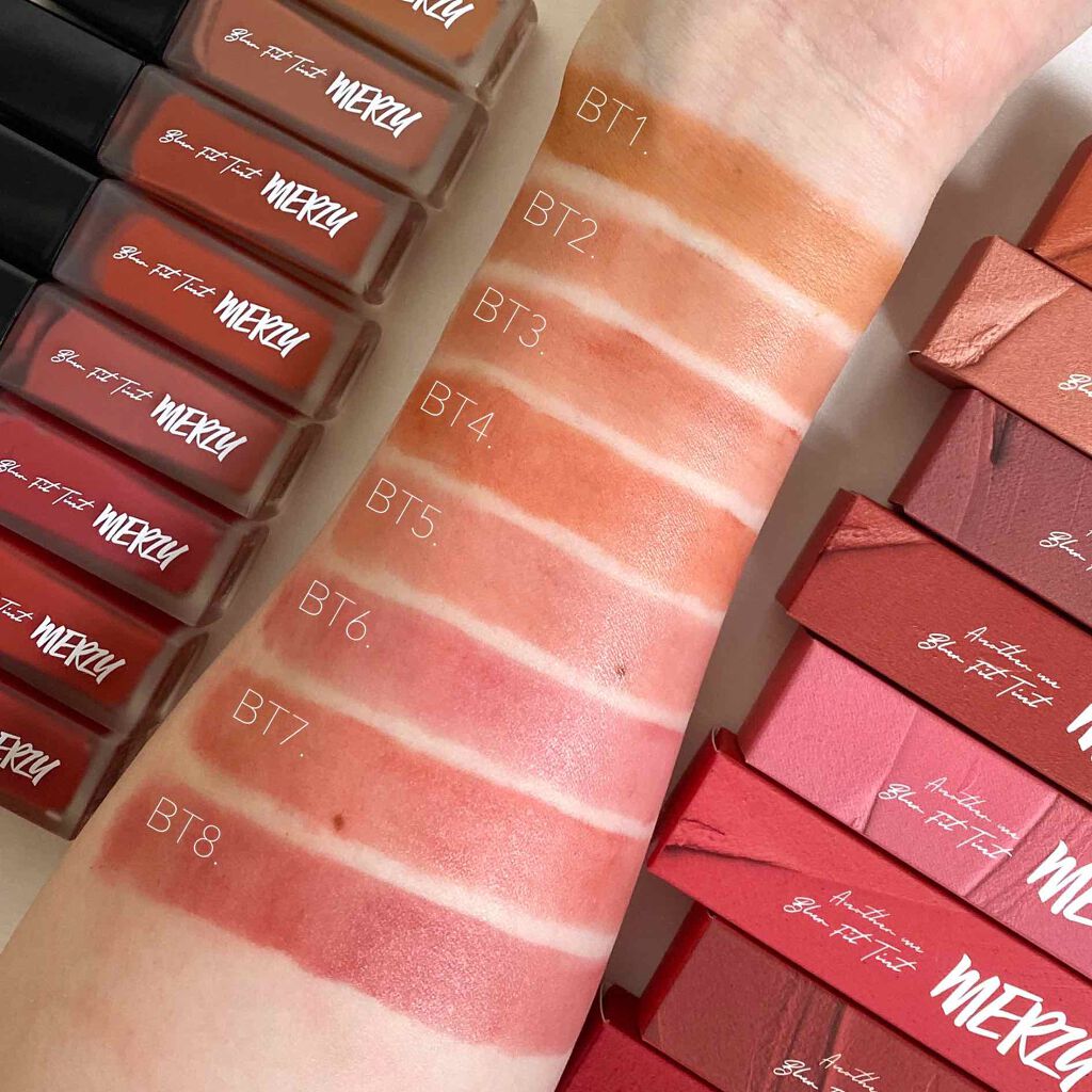 ブラー フィット ティント/MERZY/リップティントを使ったクチコミ（1枚目）