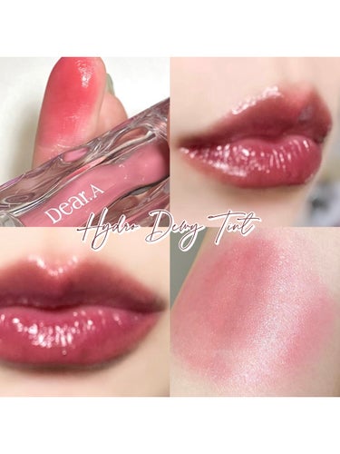 ハイドロデュイティント
Hydro Dewy Tint (¥1,600)
04. Little mauve リトルモーブ

 ①水彩画のような繊細な発色＆
クリアな水分感で仕上げる
ぷるぷるプリンのよう