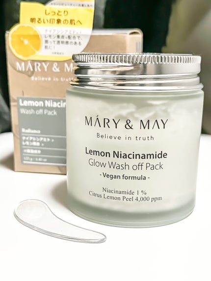 レモンナイアシンアミドグロウウォッシュオフパック /MARY&MAY/洗い流すパック・マスクを使ったクチコミ(2枚目)