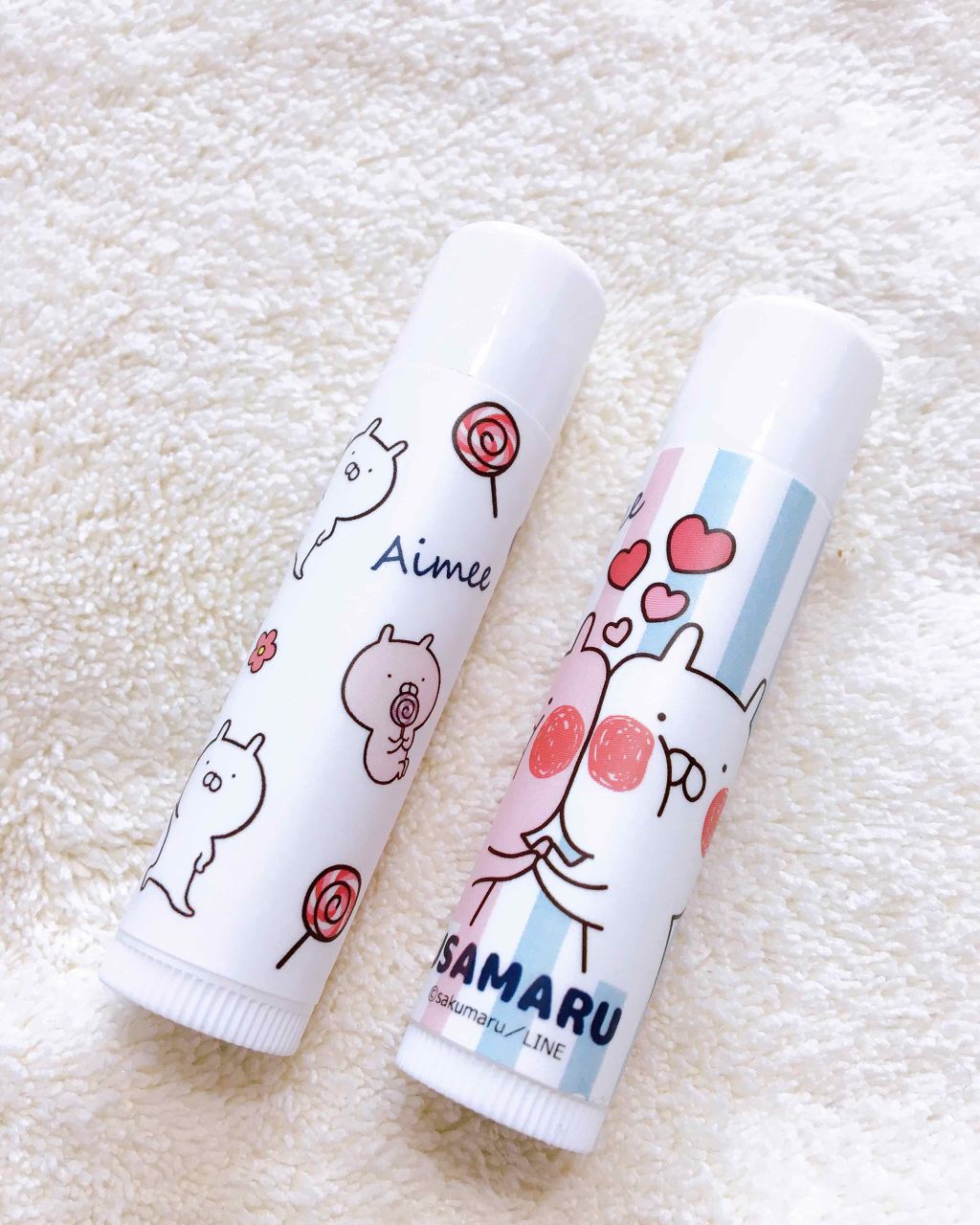 LINE FRIENDS Aimee うさまる LipStick/USAMARU Aimee Cosmetics/リップクリームを使ったクチコミ（1枚目）