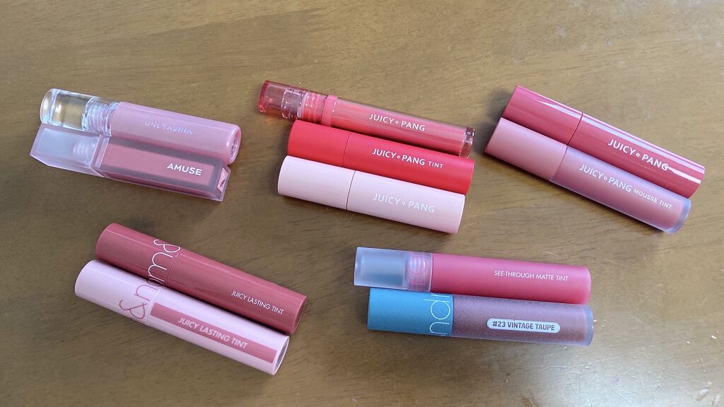 シースルーマットティント 1.PINK FOLD/rom&nd/リップティントを使ったクチコミ（1枚目）