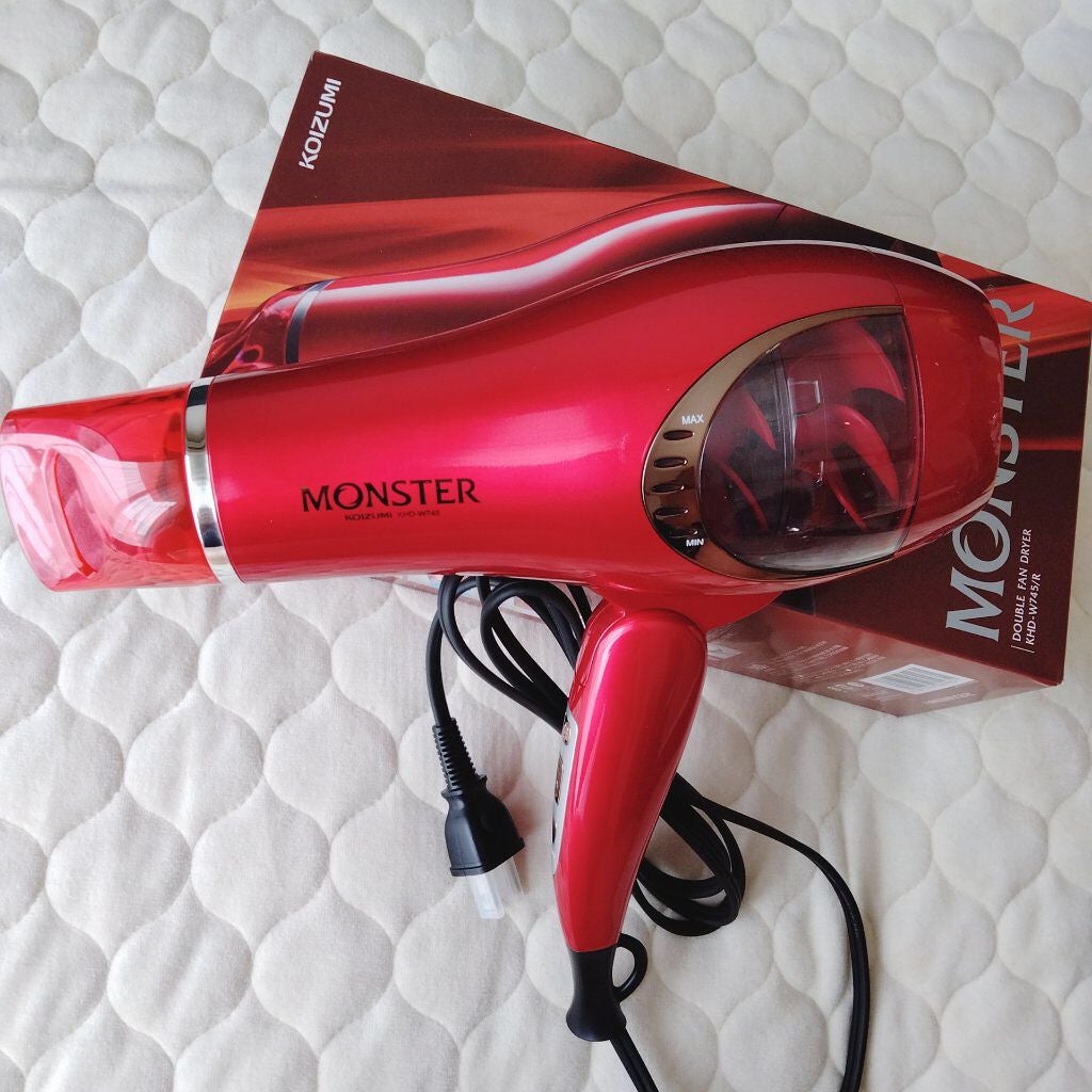 モンスター ダブルファンドライヤー KHD-W720/KOIZUMI/ドライヤーを使ったクチコミ(1枚目)
