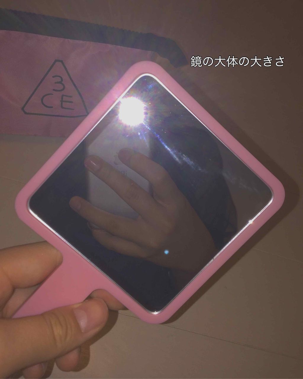 3CE スクエア ミニ ハンドミラー/3CE/その他化粧小物を使ったクチコミ(3枚目)