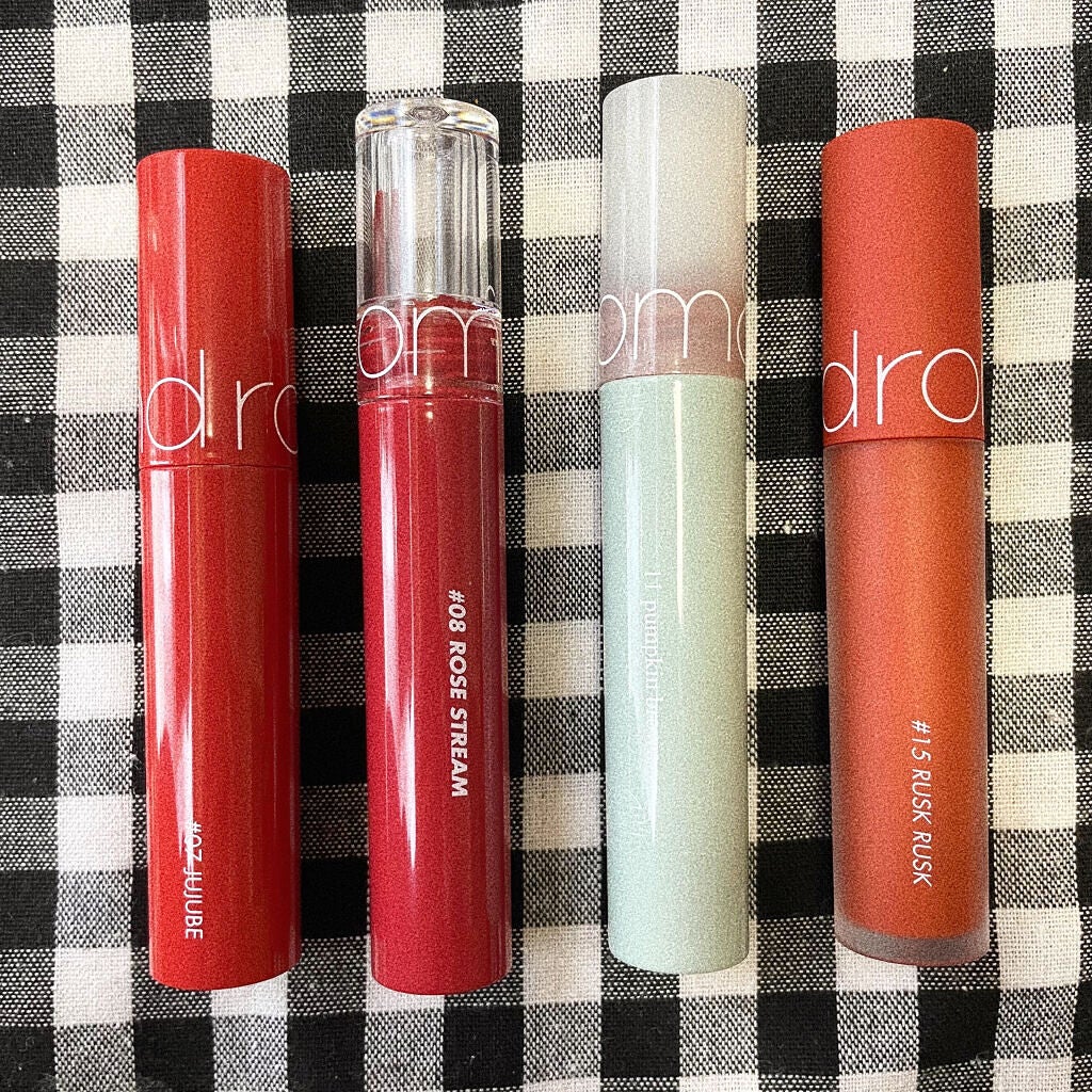 ジューシーラスティングティント/rom&nd/リップティントを使ったクチコミ(4枚目)