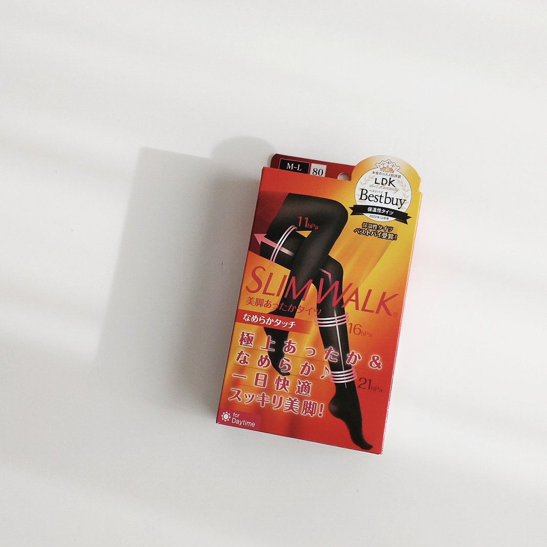 スリムウォーク 美脚あったかタイツ なめらかタッチ/SLIMWALK/着圧ソックス・レギンスを使ったクチコミ（1枚目）