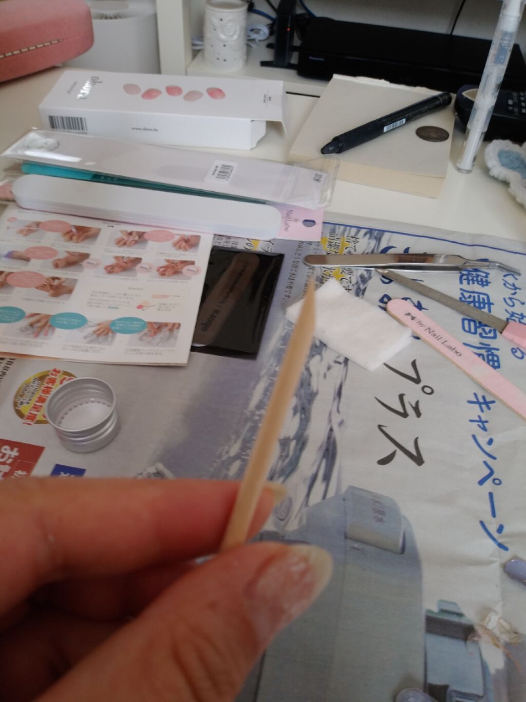 セミキュアジェルネイル(ハンド)/ohora/ネイルシールを使ったクチコミ(2枚目)