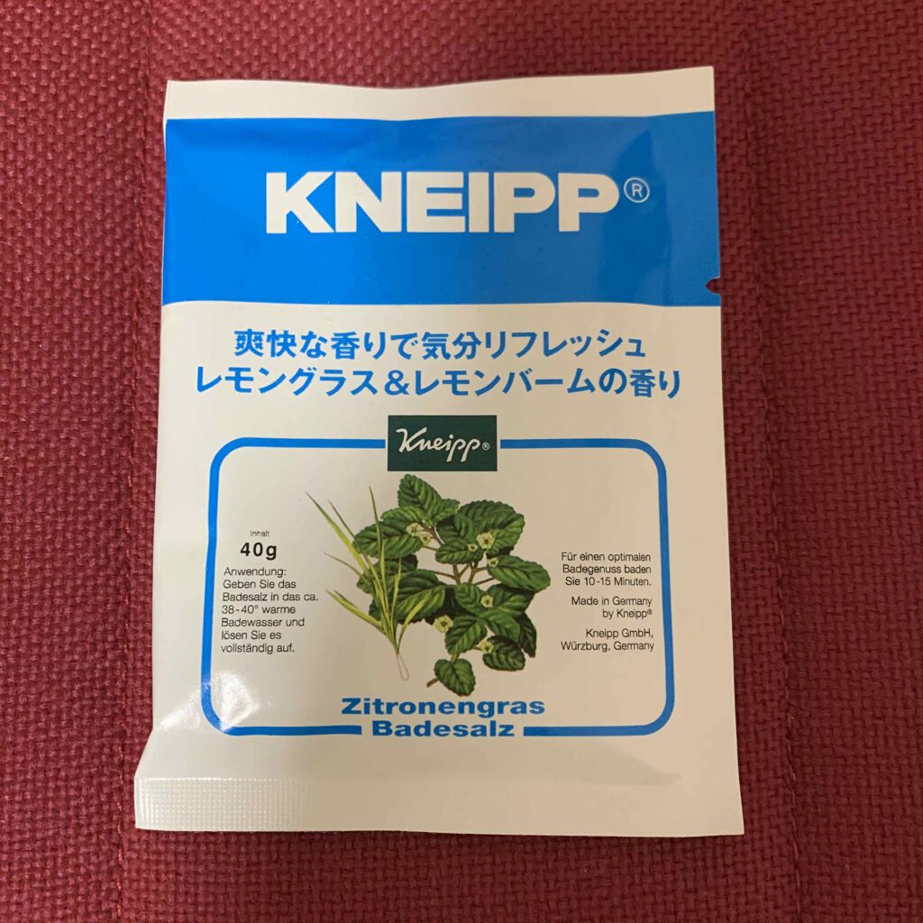 クナイプ バスソルト レモングラス&レモンバームの香り/クナイプ/入浴剤を使ったクチコミ(1枚目)