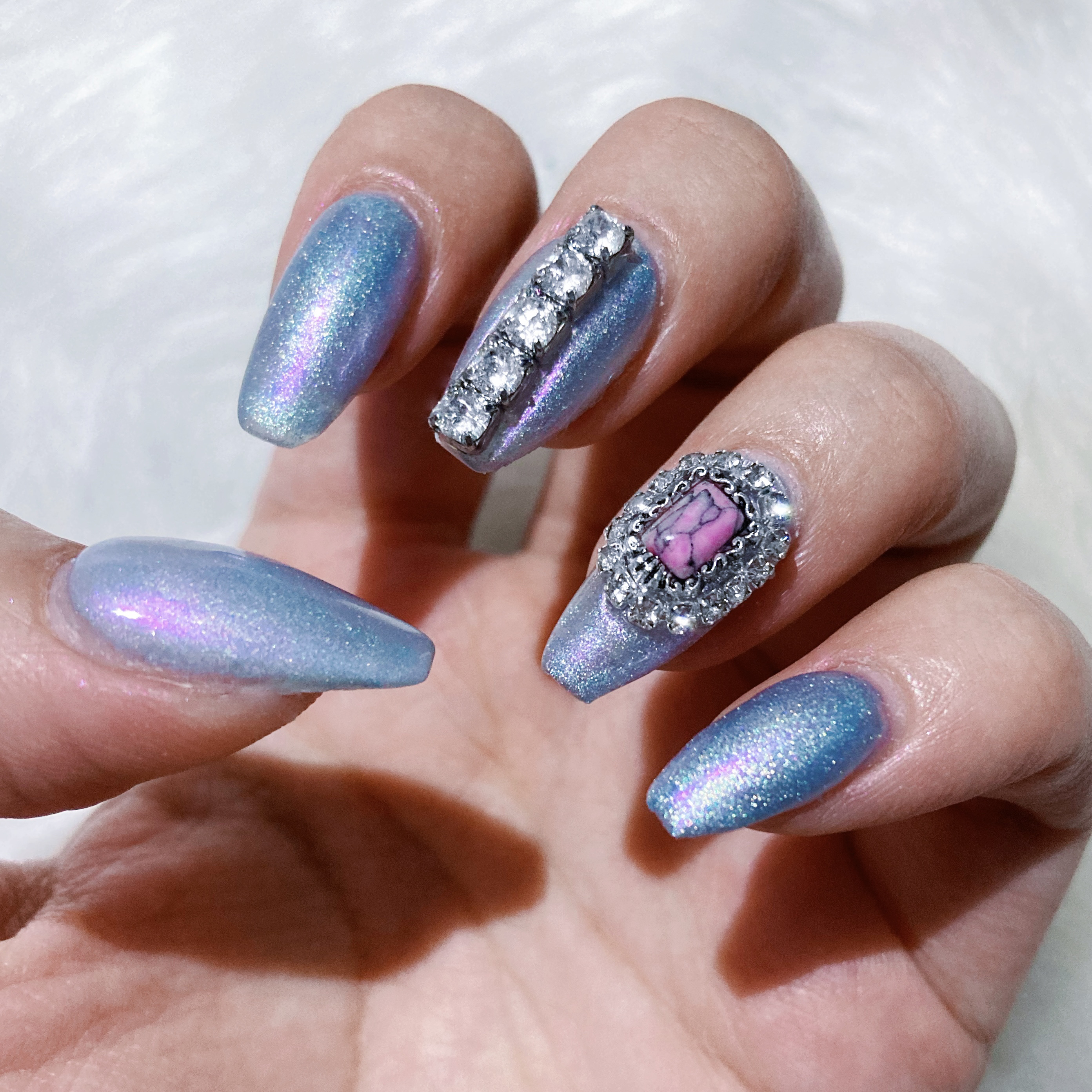 パル カラージェル パーティーブルー/キャンドゥ/ジェルネイルを使ったクチコミ（2枚目）