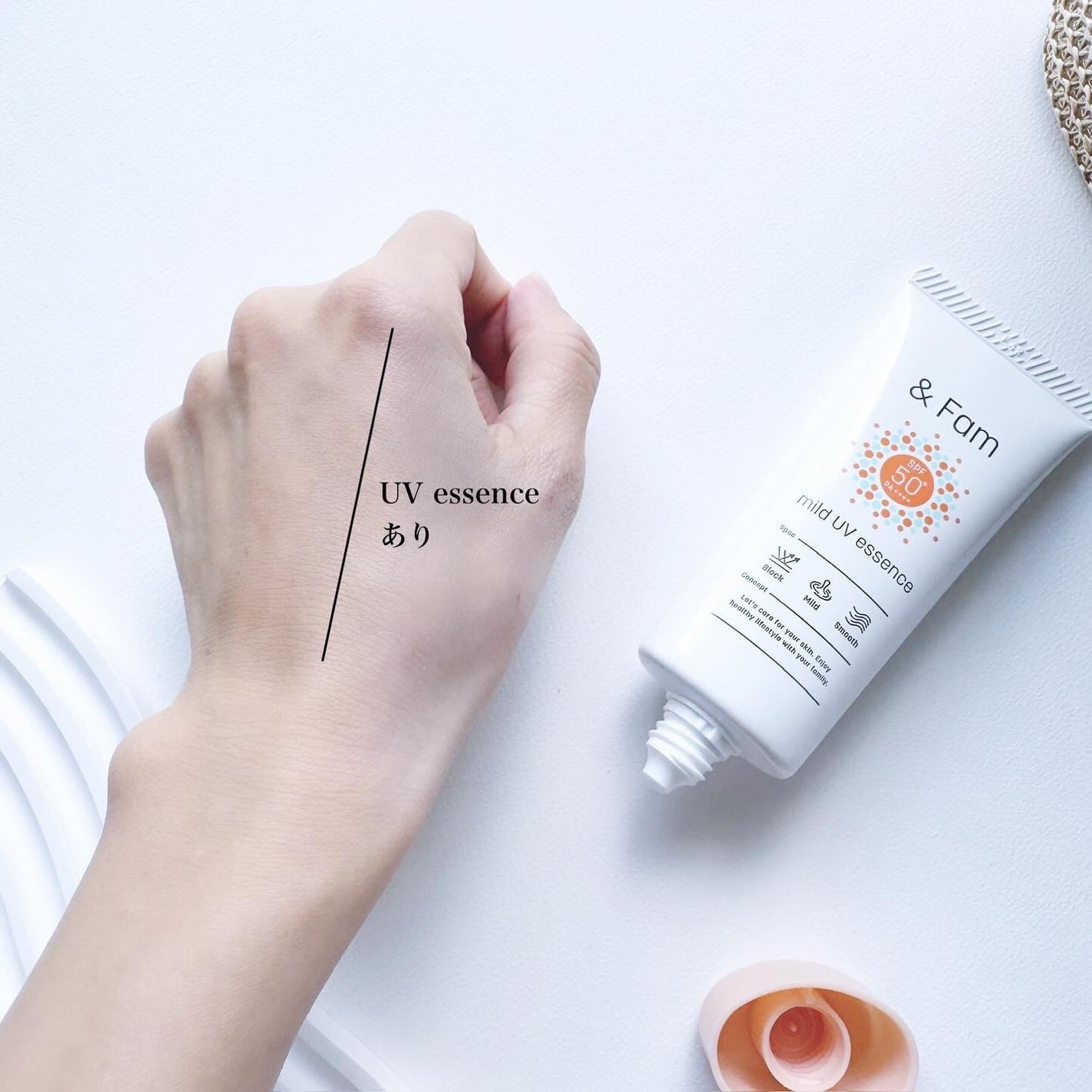 アンド ファム マイルドUVエッセンス<日やけ止めクリーム>/& Fam/日焼け止めクリームを使ったクチコミ(3枚目)