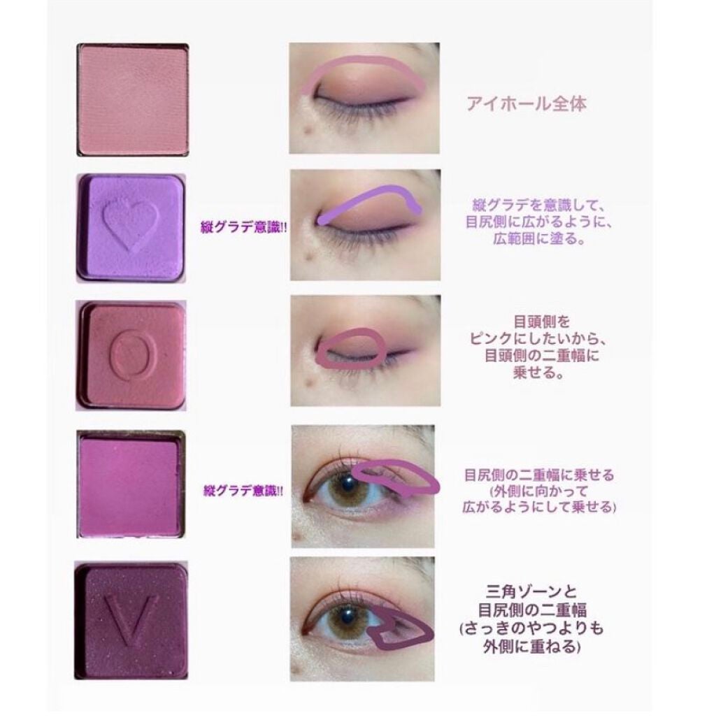 kul_☂ on LIPS 「💗ピンクとパープルのグラデーションメイク💜縦グラテ..」(2枚目)