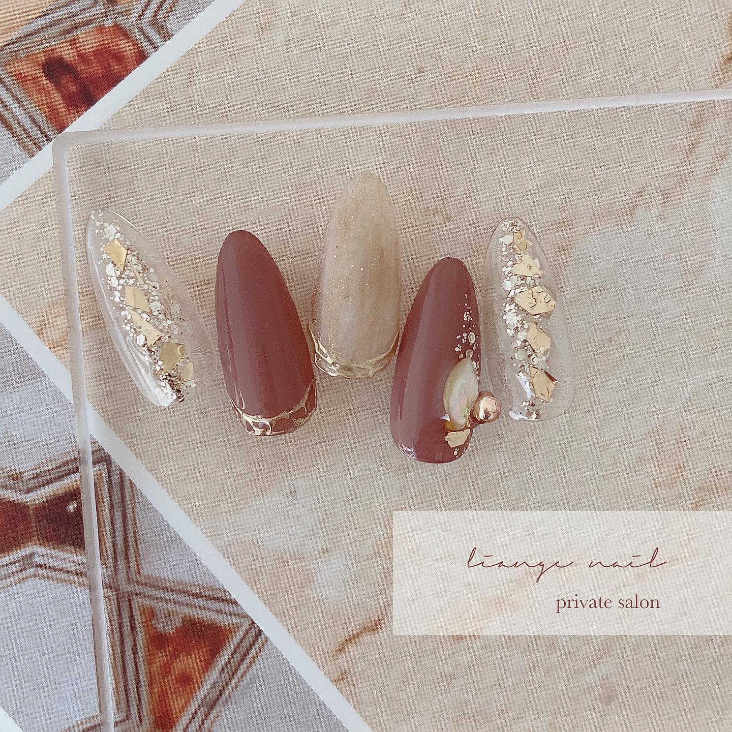 #リアンジェネイル,#柏ネイル,#ネイル,#ニュアンスネイル,#大人ニュアンスネイル,#夏ネイル,#シェルネイル,#ミラーネイル,#ホログラムネイルのネイルデザイン